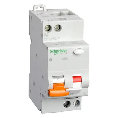Дифференциальный автоматический выключатель Schneider Electric АД63 2п 16A C 30мА 11473